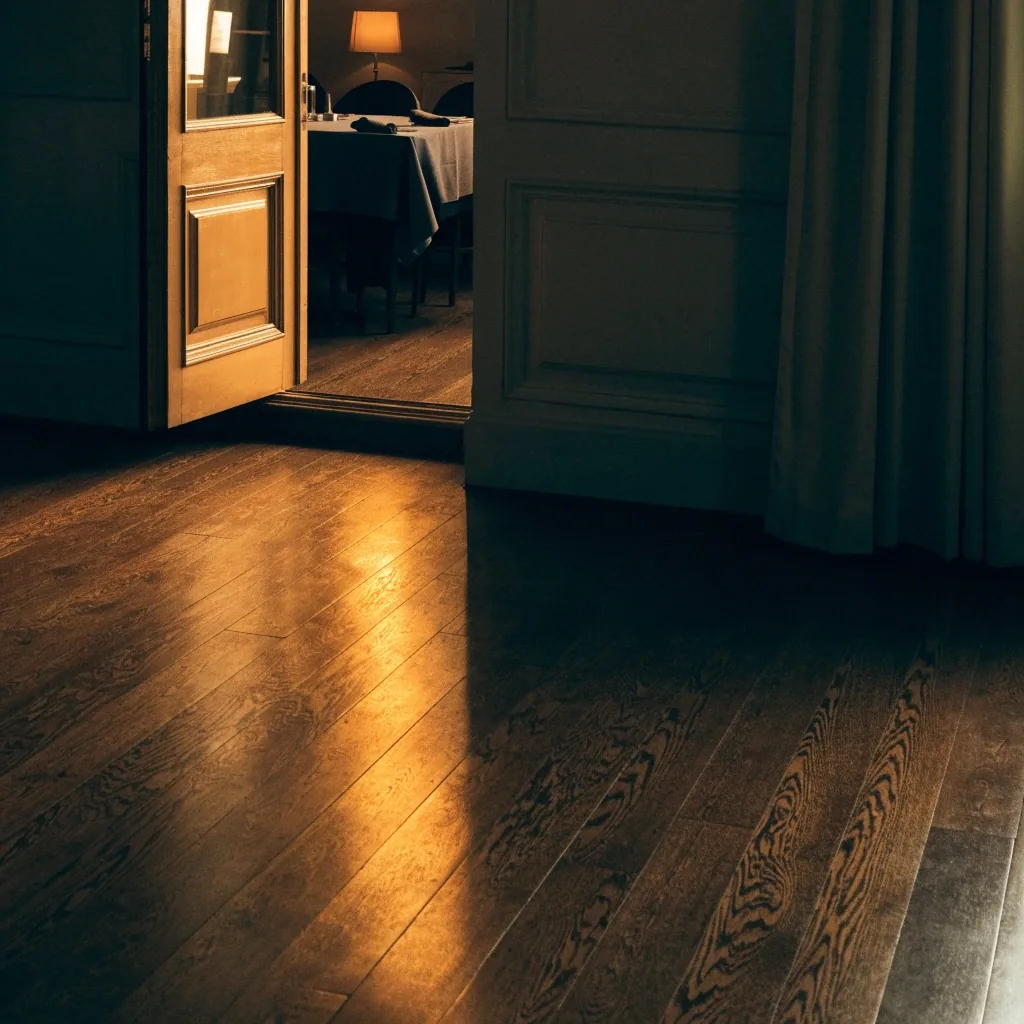 Sala restauracji przygotowana do wieczornego serwisu przy ciepłym świetle